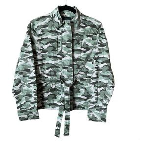 Banana Republic Camo Utility Jacket Petite Size Small